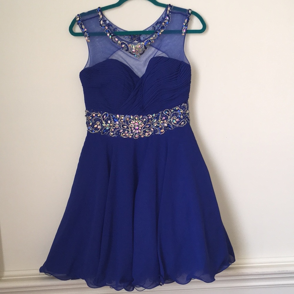 Royal Blue detailed dress